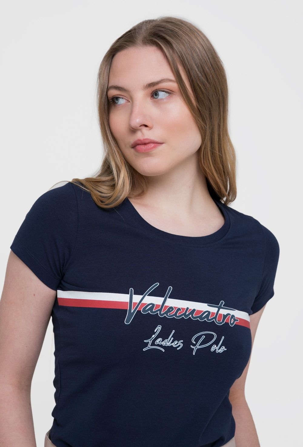 Valecuatro - Camiseta azul modelo bandera de mujer