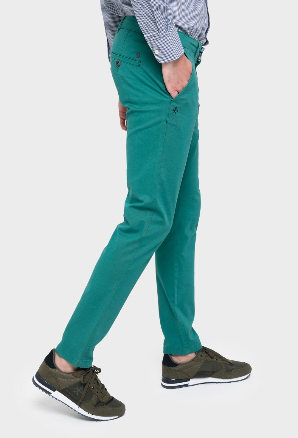 Valecuatro - Pantalón clásico chino de hombre verde