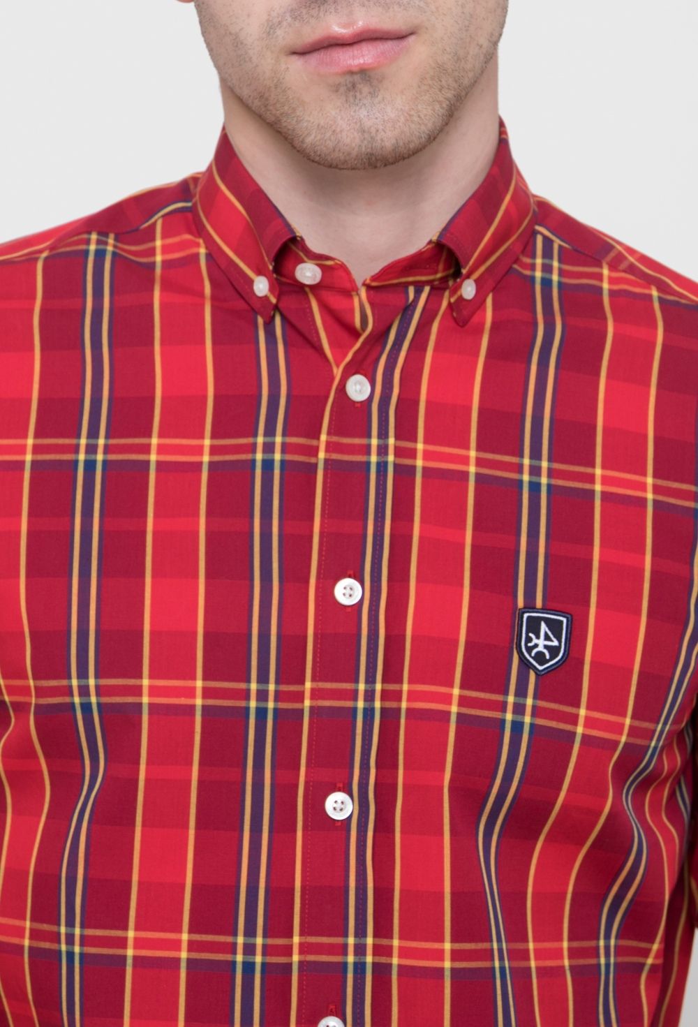 Camisa clásica tartán en color rojo - 41.94