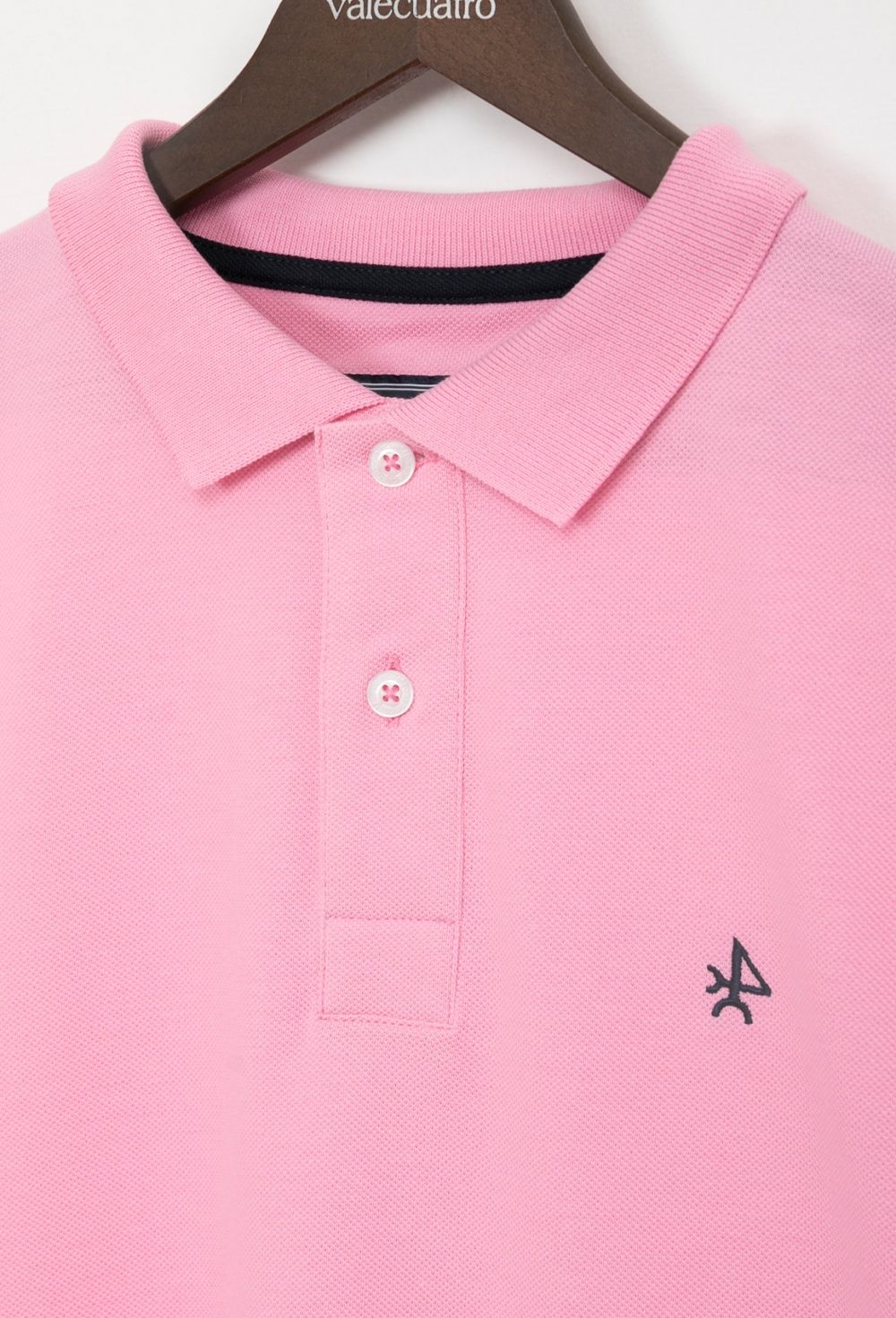 Polo básico logo Valecuatro color rosa - 29.94