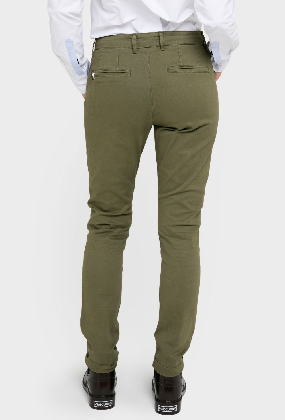 Pantalón chino mujer color kaki - Valecuatro