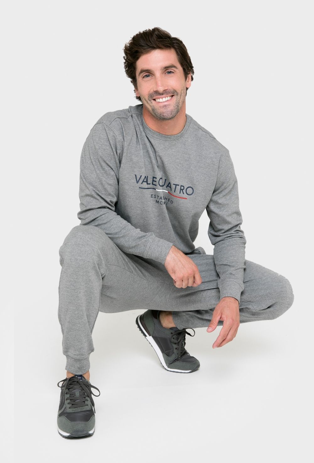 Valecuatro - Sudadera de hombre modelo bandera gris