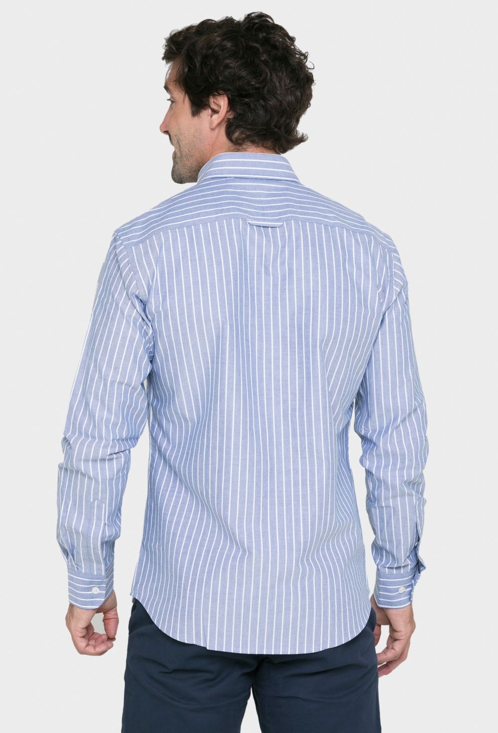 Camisa oxford a rayas azul marino - 37.74