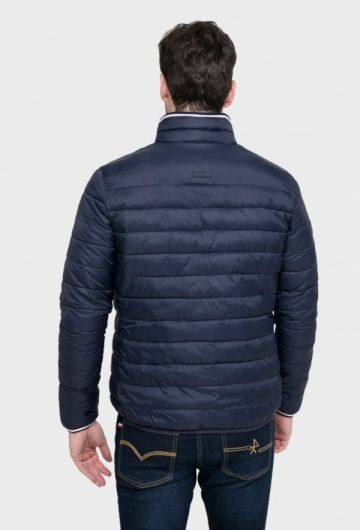 Chaqueta clásica acolchada azul marino modelo bandera