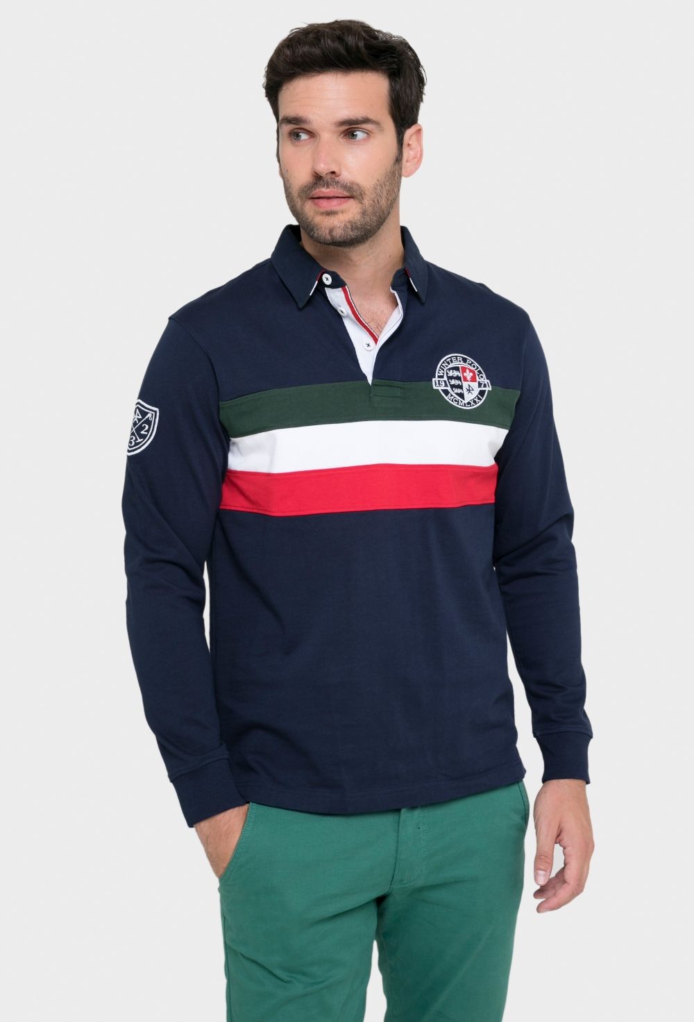 polos-rugby - Rugby modelo bandera color azul marino I23H-5484-AZM