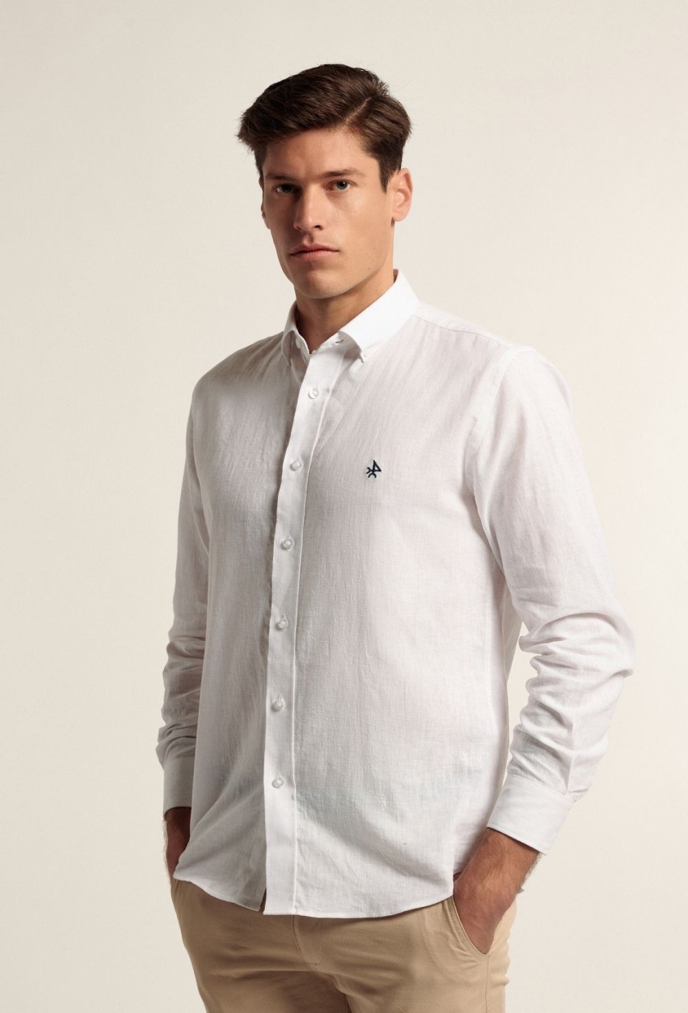 camisas - Camisa modelo Sáhara blanca P24H-5660-BL