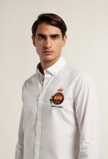 Camisa polo España color blanco
