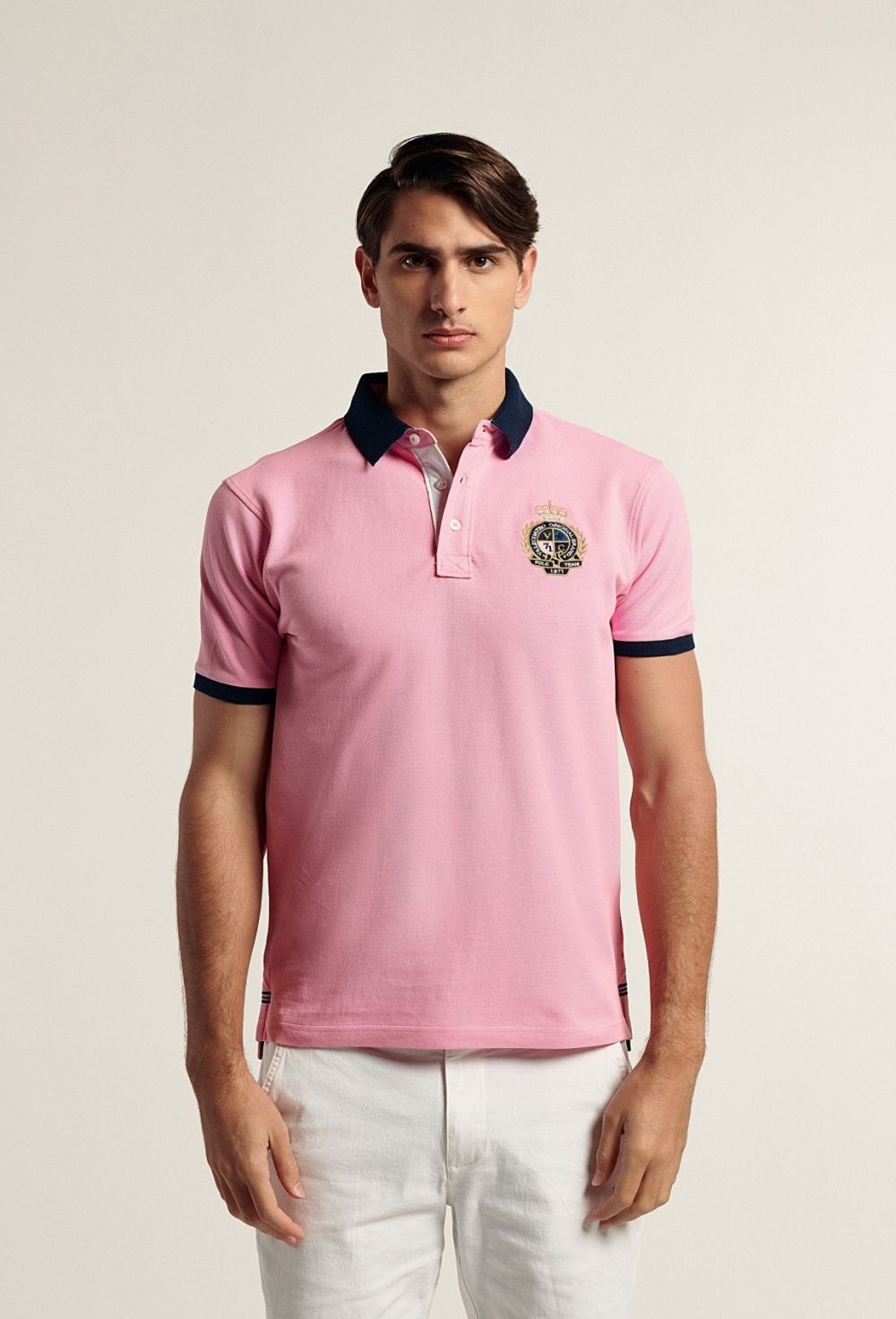 Valecuatro - Polo escudo rosa