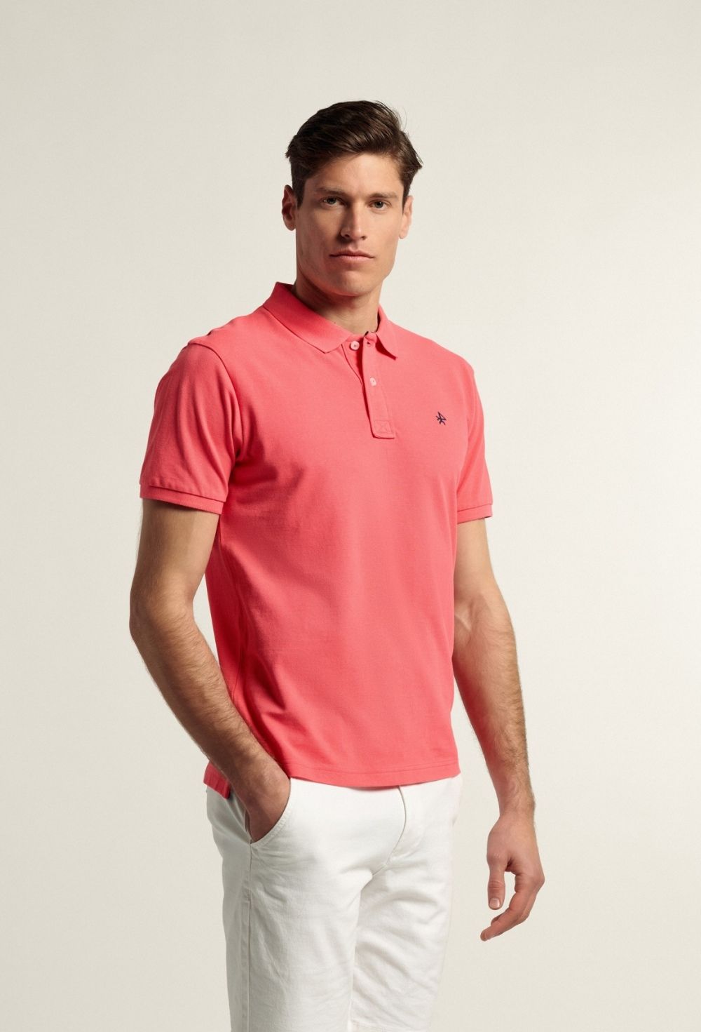 polos - Polo clásico color coral P24H-5735-COR