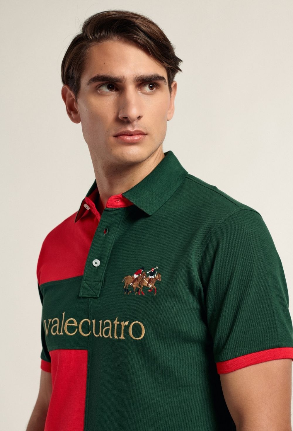 Polo bloques verde y rojo - 38.94