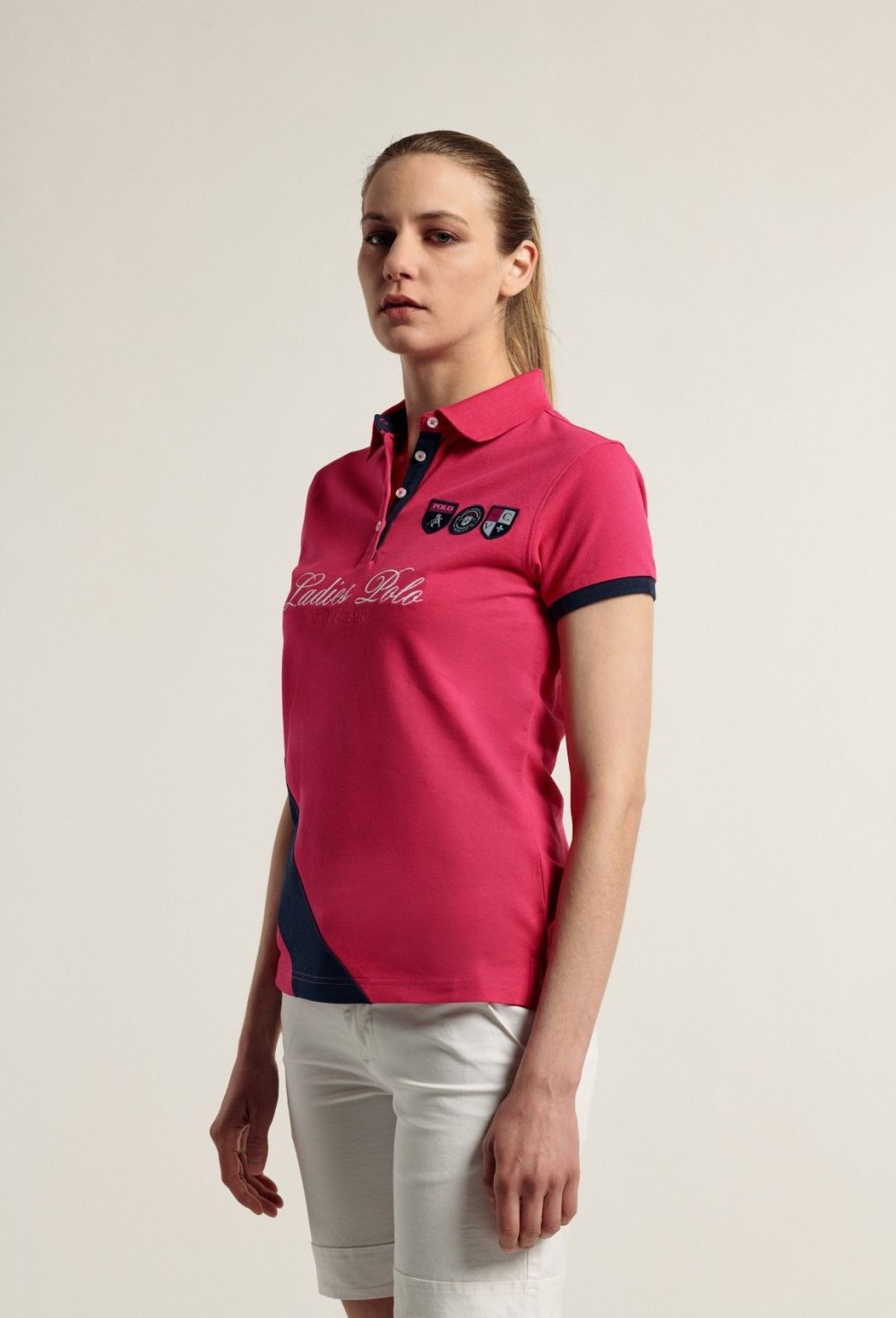 polos - Polo Ladies escudos rosa fucsia P24M-5823-FUC