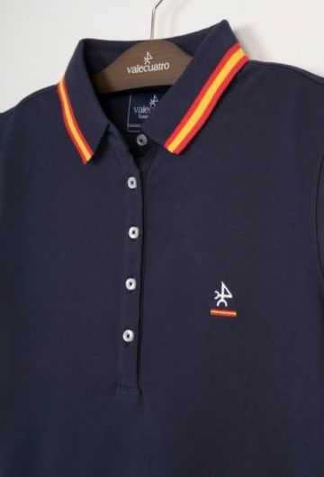 Polo clásico ESP mujer azul marino