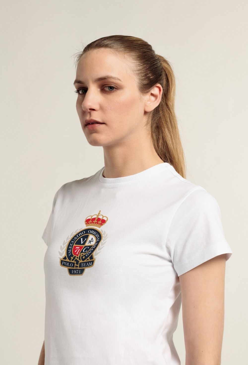 Camiseta escudo Polo Team blanca - 20.93