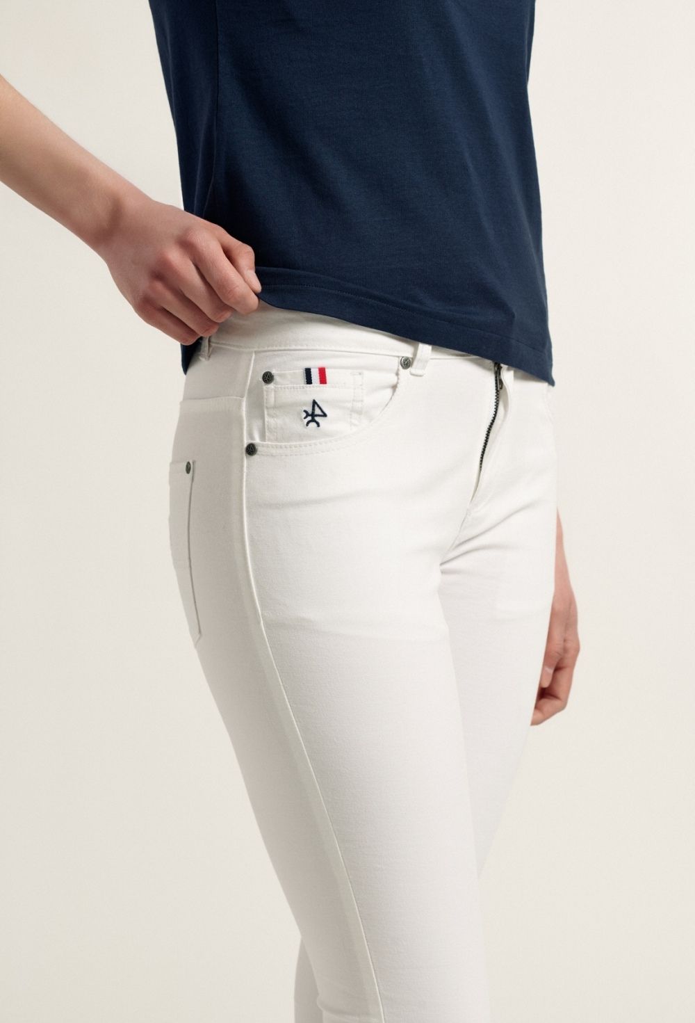 Pantalón mujer cinco bolsillos blanco - 45.43