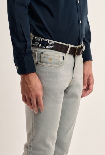 Jeans regular fit color gris