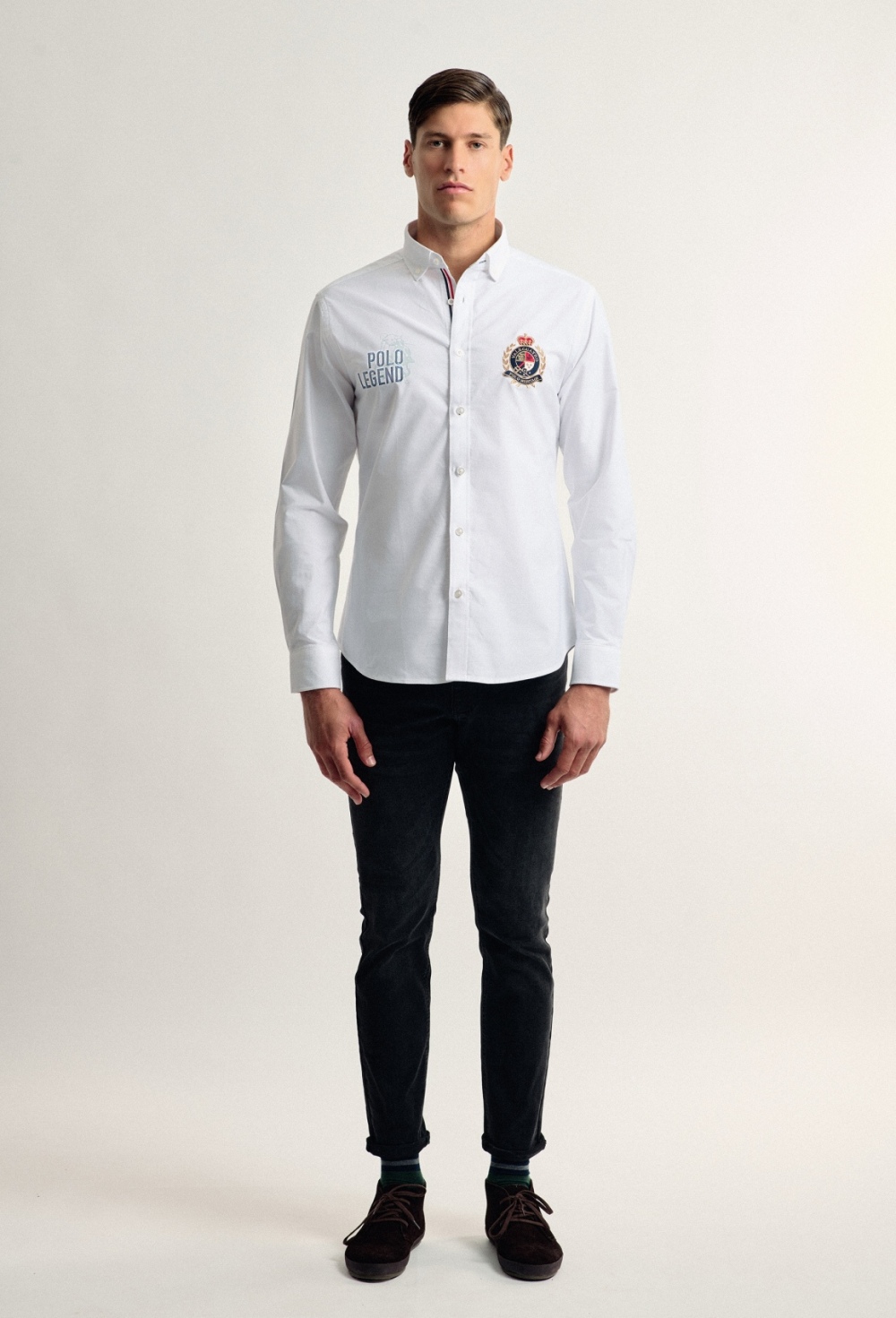 camisas - Camisa blanca bordada modelo Legend