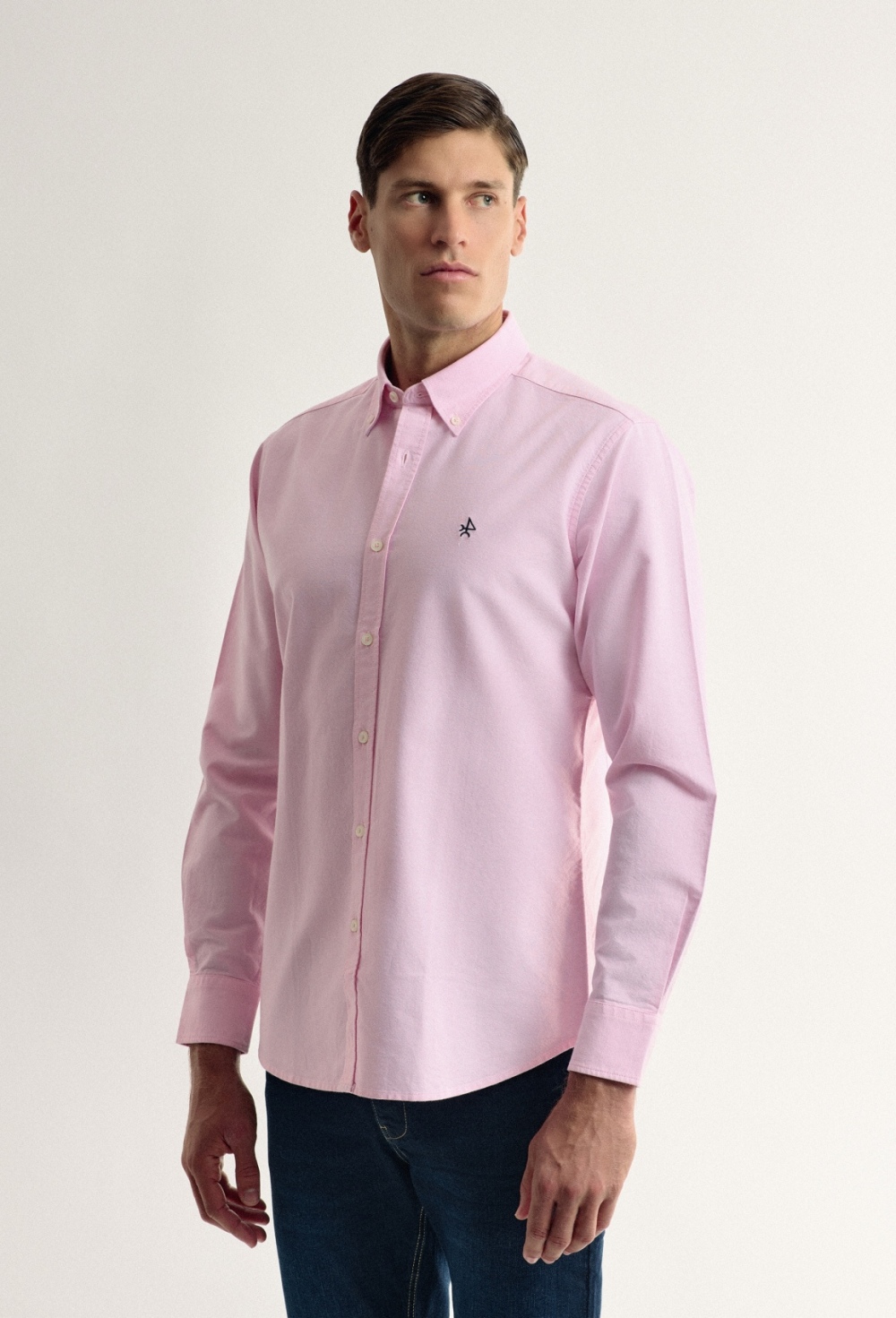 camisas - Camisa rosa oxford Valecuatro clásica I24H-5961-RS