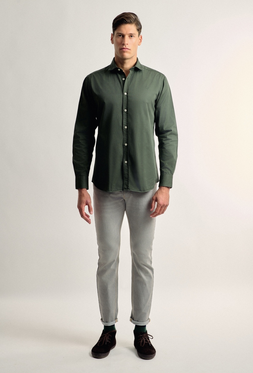 chemises - CAMISA H CLÁSICA GARMENT DYE