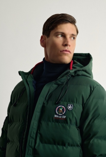 Chaqueta acolchada tipo Emboss verde