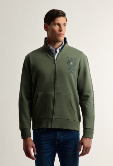 SUDADERA H CREMALLERA BORDADOS