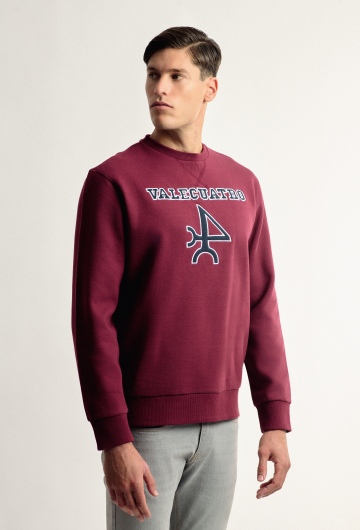 Sudadera logo Valecuatro burdeos