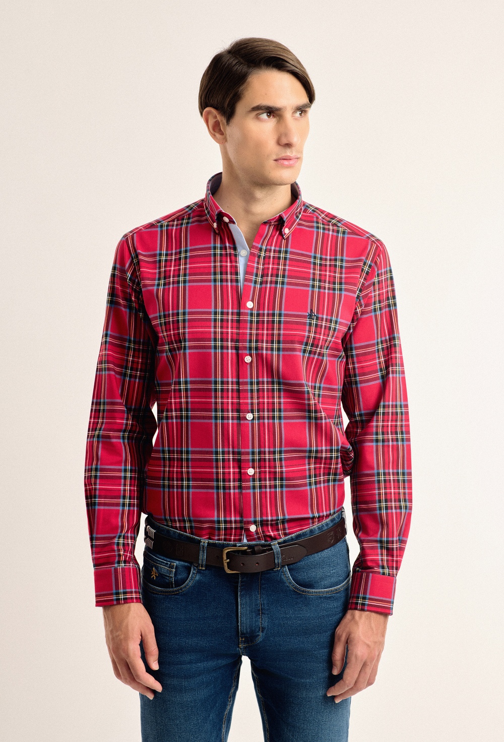 chemises - CAMISA H CLÁSICA TARTAN I24H-6003-TTRJ