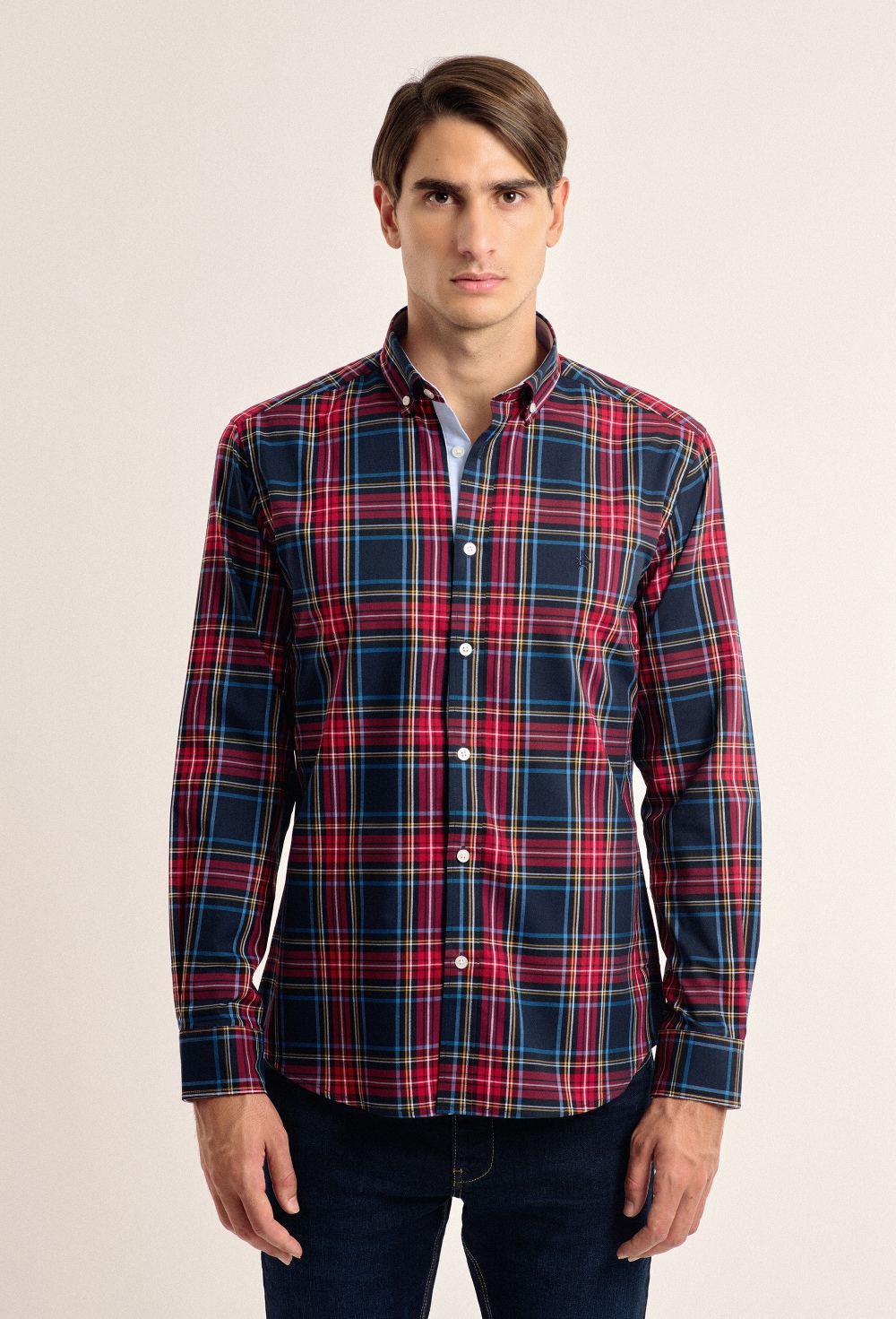 chemises - CAMISA H CLÁSICA TARTAN I24H-6004-TTAZM