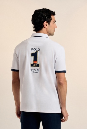 Polos escudos España blanco