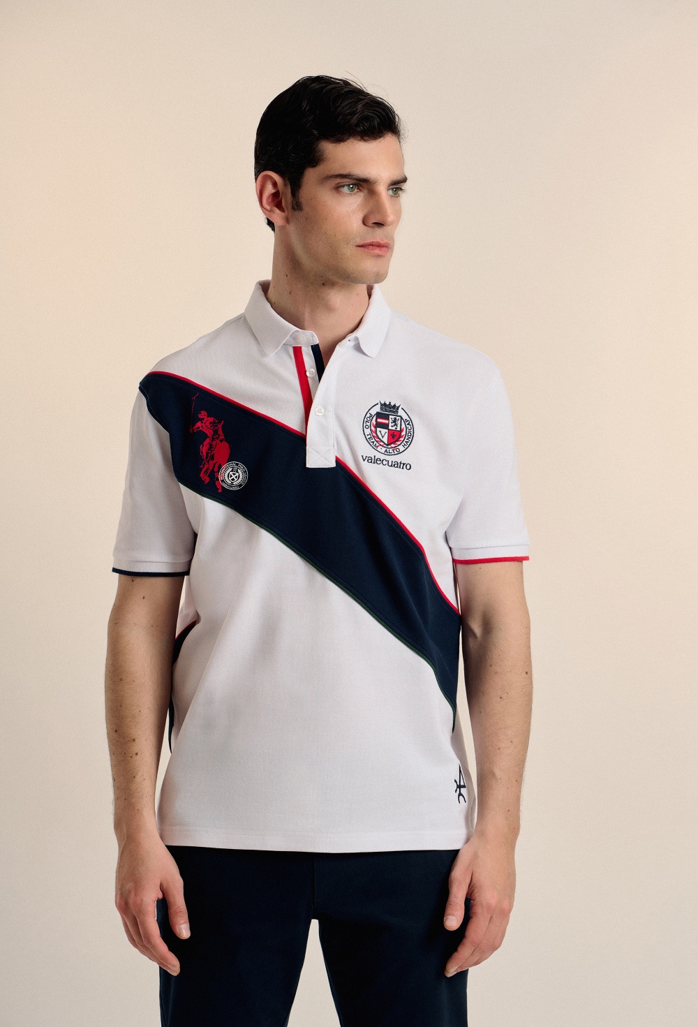 polos - Polo banda Player blanco P25H-6214-BL