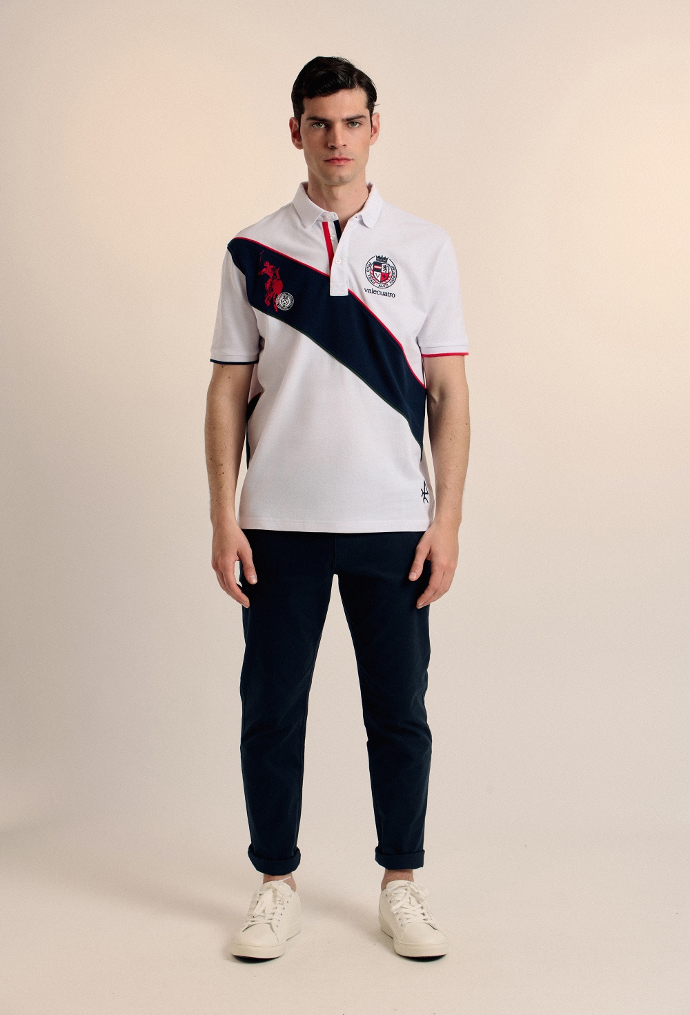 Polo banda Player blanco - Valecuatro - polos