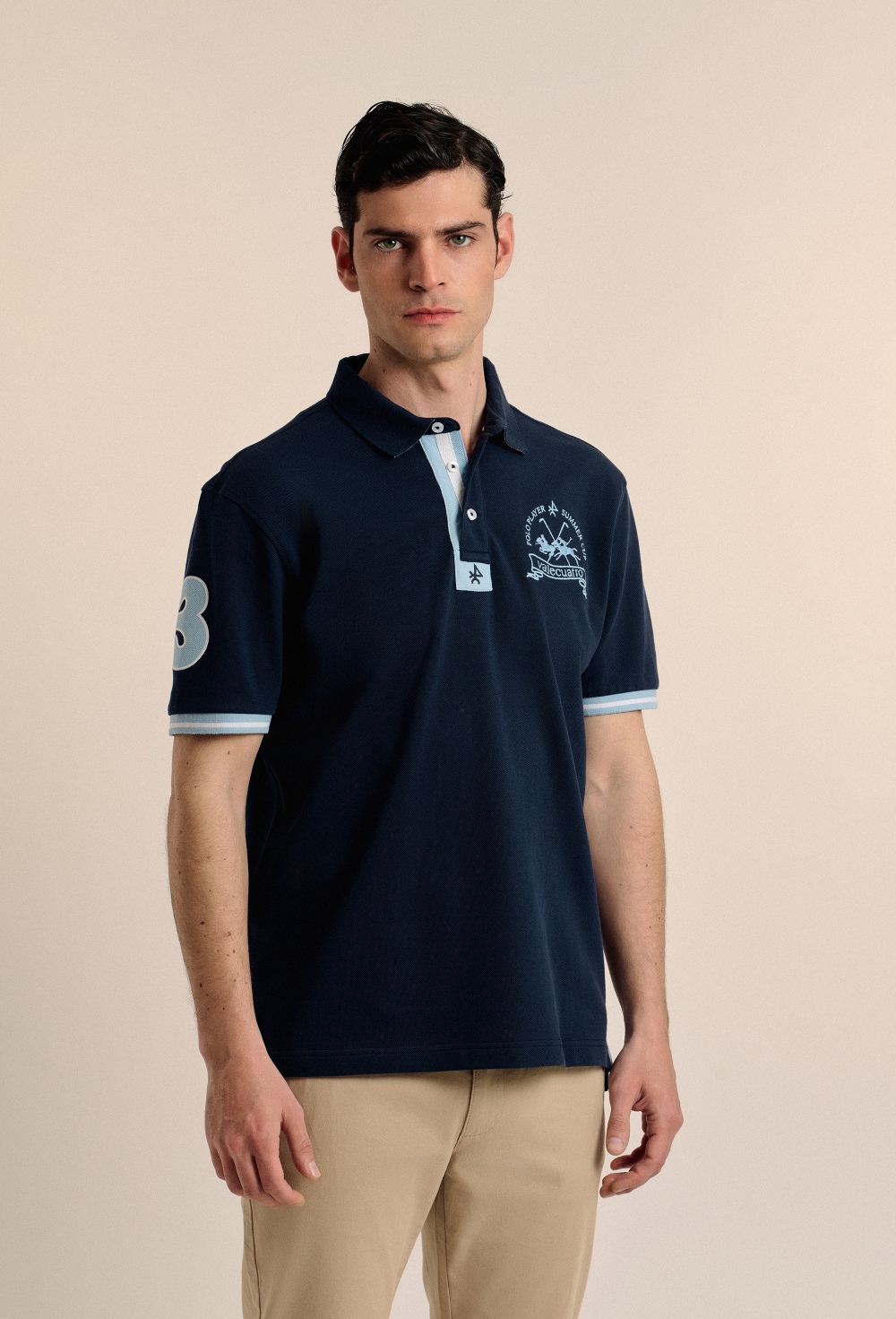 polos - Polo banderas azul marino P25H-6211-AZM