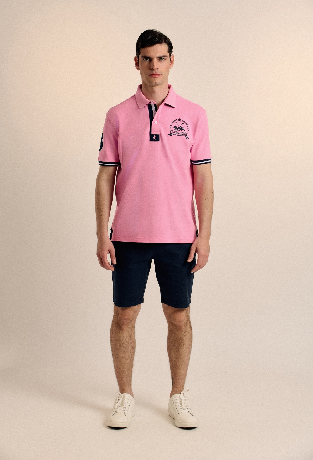 Polo banderas rosa