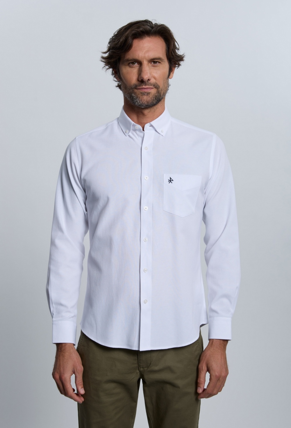 camisas - Camisa bolsillo blanca I25H-6341-BL