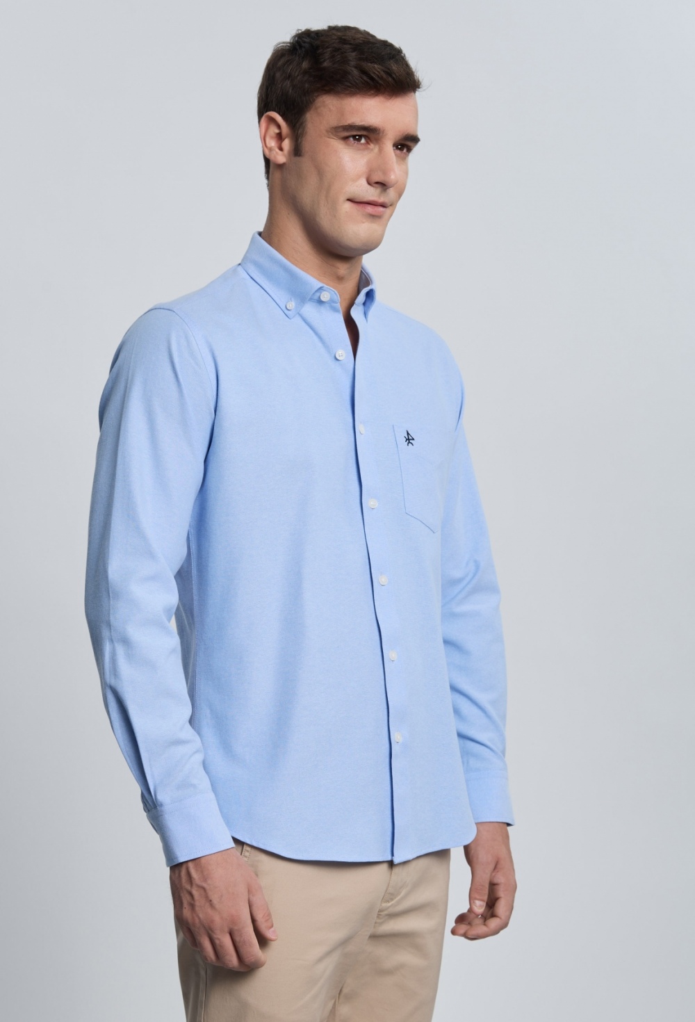 camisas - Camisa bolsillo celeste I25H-6342-CEL