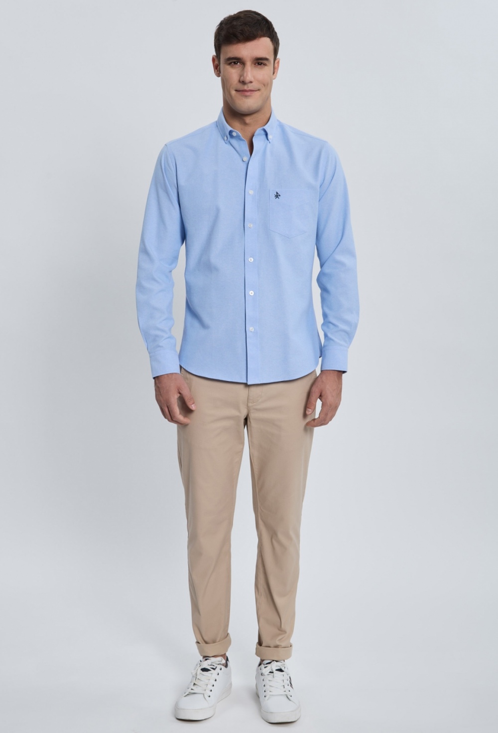 camisas - Camisa bolsillo celeste