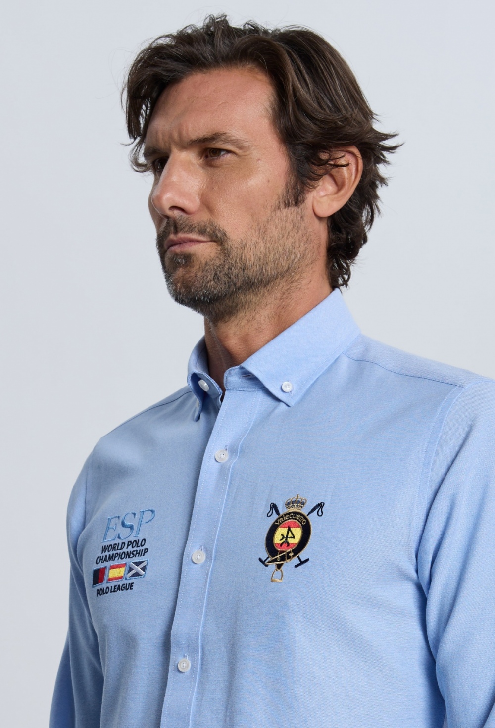 Camisa bordada Valecuatro España celeste - Valecuatro