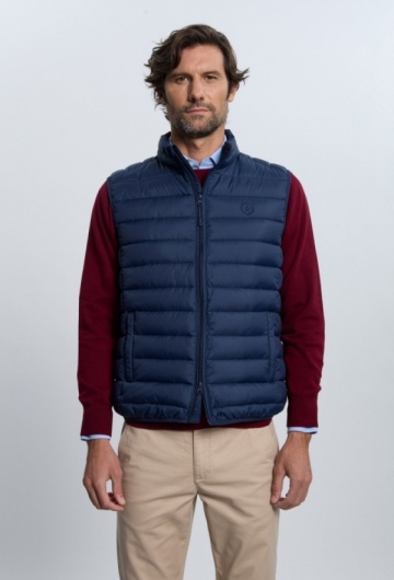 Chaleco acolchado clásico azul marino