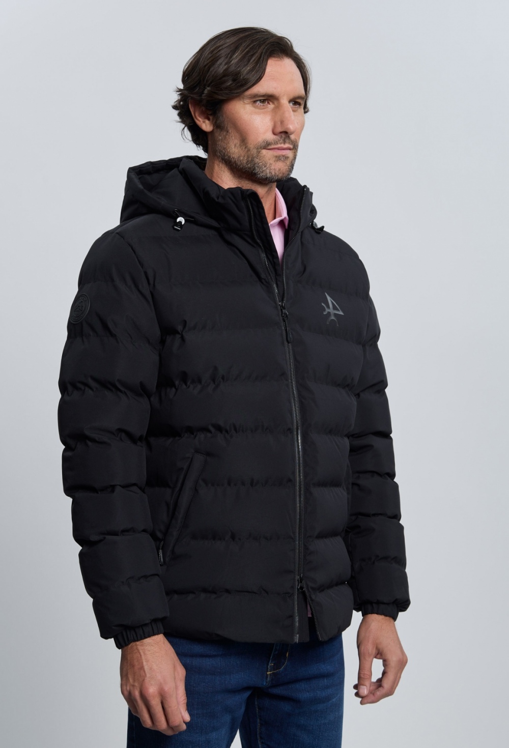 Chaqueta acolchada emboss negro - Valecuatro