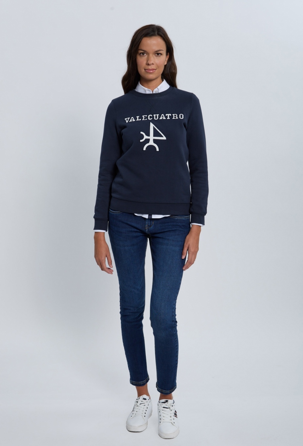 Valecuatro - Sudadera logo Valecuatro azul marino