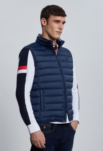 Chaleco acolchado clásico azul marino