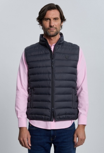 Chaleco acolchado clásico gris