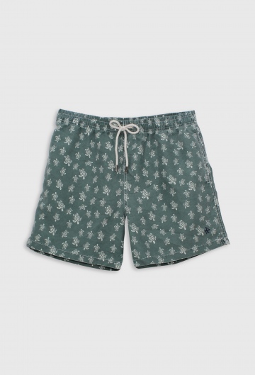 Bañador estampado fantasía verde