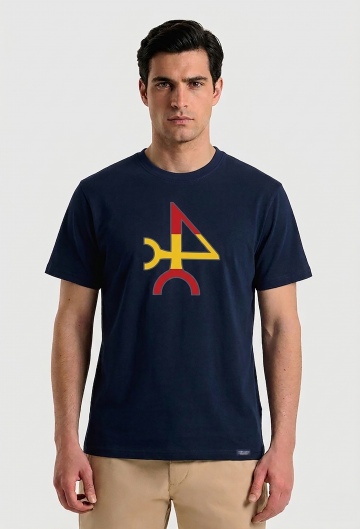 Camiseta logo Valecuatro España azul marino