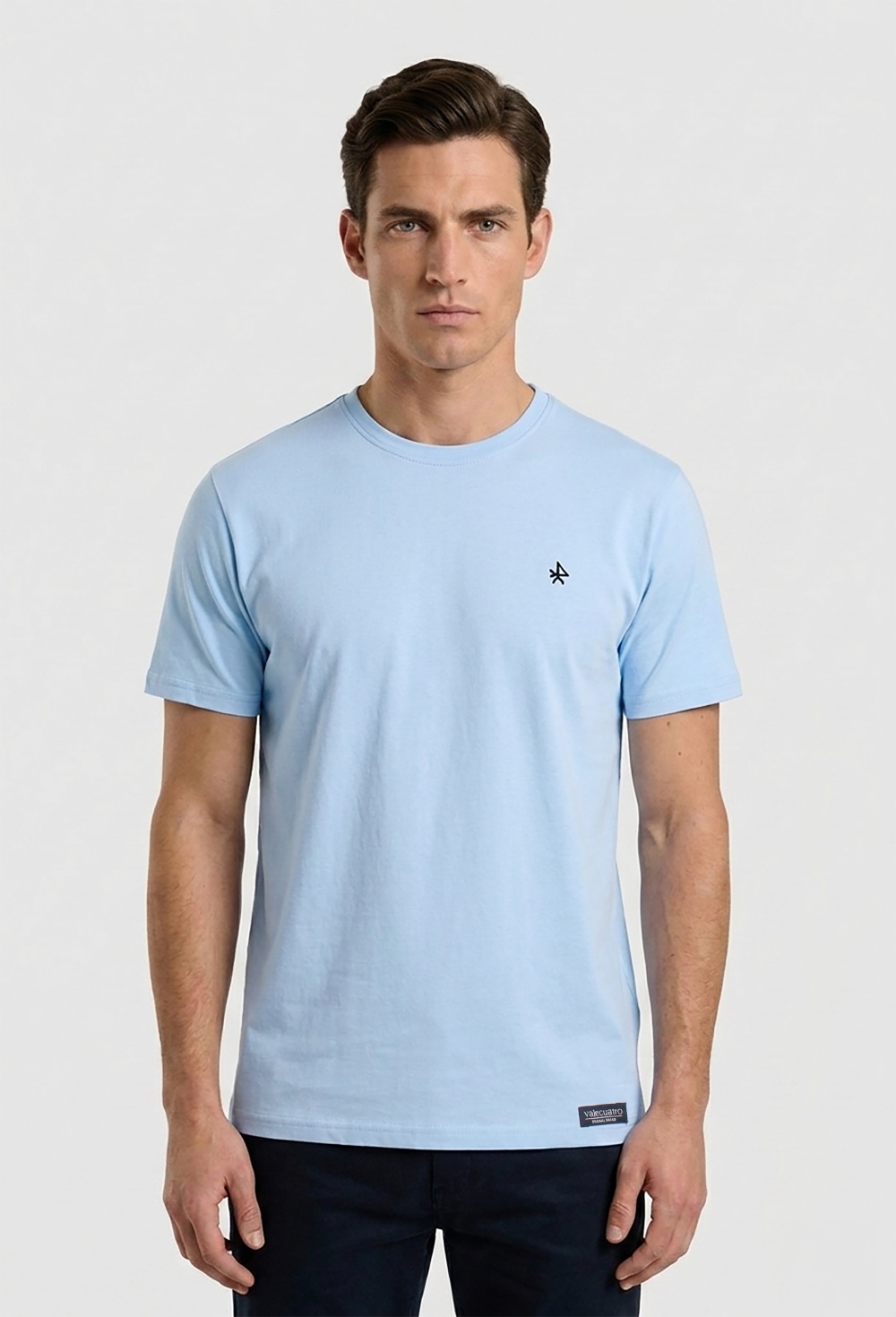 camisetas - Camiseta básica logo Valecuatro celeste P26H-6552-CEL