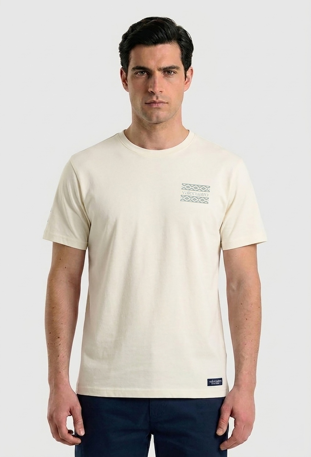 camisetas - Camiseta étnica blanco roto P26H-6556-BR