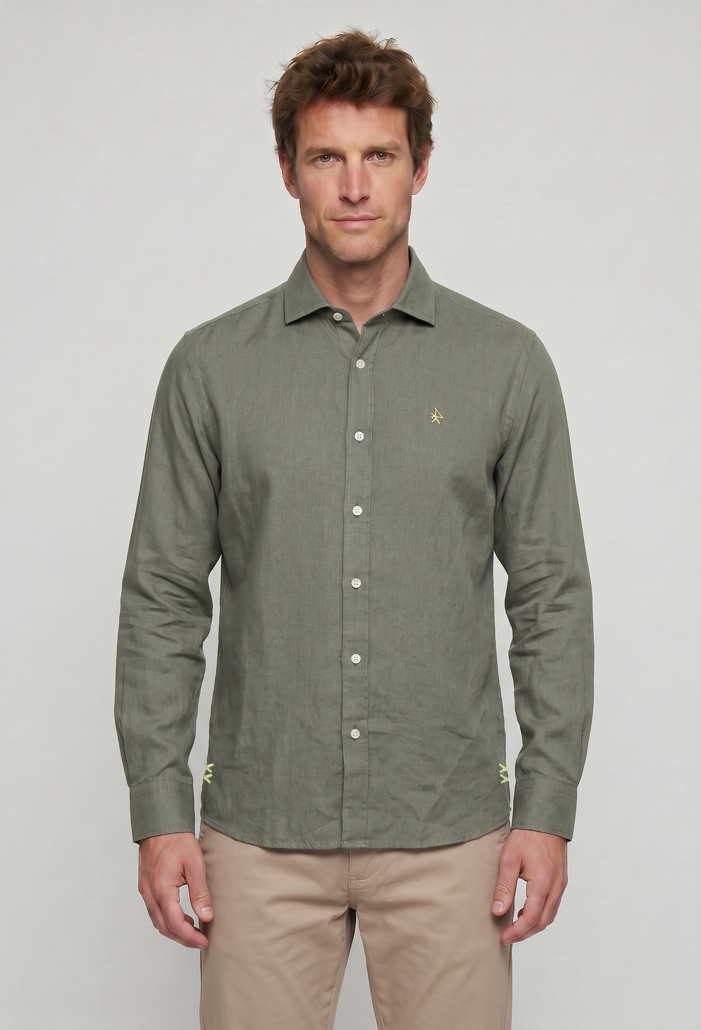 shirts - CAMISA H LINO P26H-6521-KK