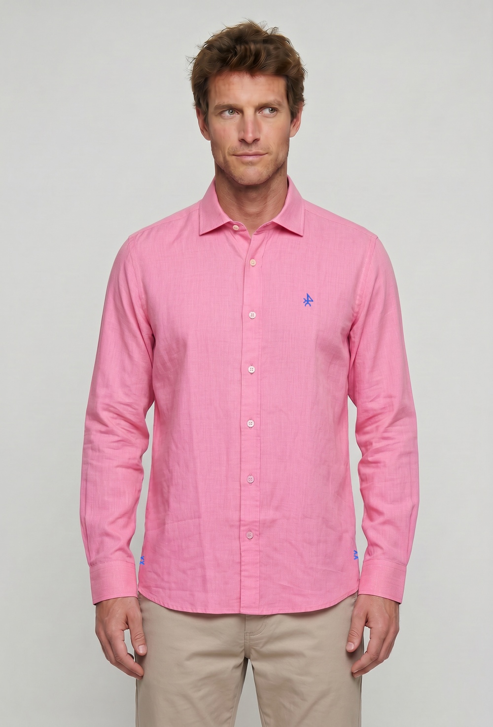 shirts - CAMISA H LINO P26H-6523-FUC