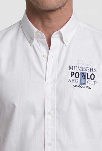 Camisa bordada Royal Member blanca