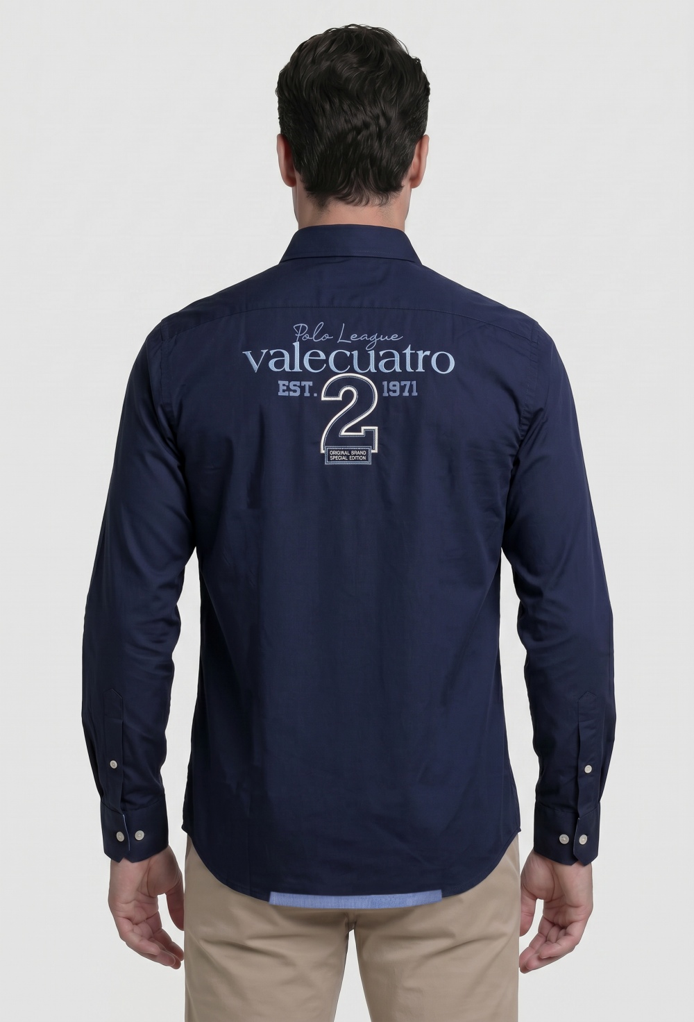 Camisa bordada Summer Tour azul marino - Valecuatro