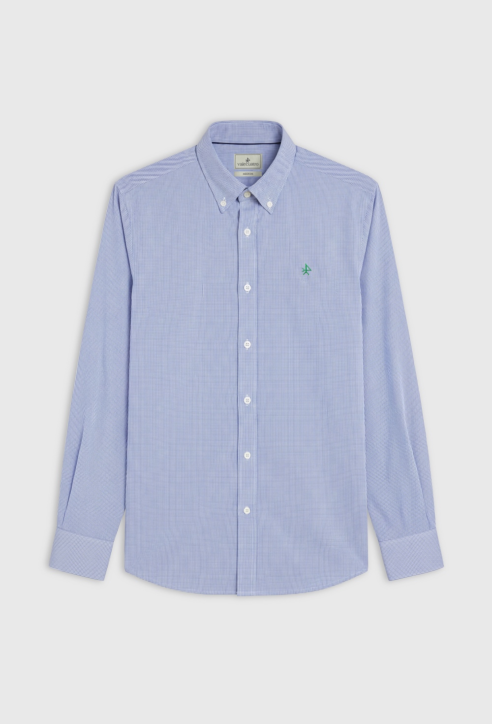 camisas - Camisa cuadro vichy azul marino
